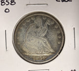 1858-O Liberty Seated Half Dollar, Nicely Circulated (17490)