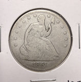 1861 Liberty Seated Half Dollar, Nicely Circulated (17492)