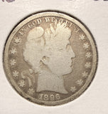 1896 Barber Half Dollar, Nicely Circulated. (17514)