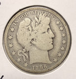 1896-O Barber Half Dollar, Nicely Circulated. (17516)