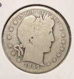 1897-S Barber Half Dollar, Nicely Circulated. (17522)