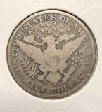 1905-O Barber Half Dollar, Nicely Circulated. (17530). Mint Error, Struck Through