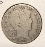 1905-S Barber Half Dollar, Nicely Circulated. (17532)