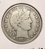 1907-O Barber Half Dollar, Nicely Circulated. (17540)