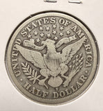 1908-S Barber Half Dollar, Nicely Circulated. (17546)