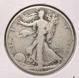 1919-S Walking Liberty Half Dollar, Nicely Circulated  (17584)