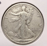 1929-S Walking Liberty Half Dollar, Nicely Circulated  (17588)