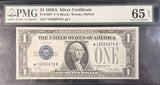 1928A $1 Silver Cert, Fr#1601* Star Note Funnyback PMG 65 EPQ (17666)