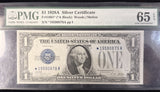 1928A $1 Silver Cert, Fr#1601* Star Note Funnyback PMG 65 EPQ (17666)