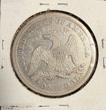 1868 Seated Liberty Dollar, AU. (17672)