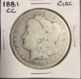 1881-CC Morgan Silver Dollar, Circulated. (17692)