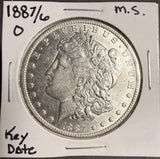 1887/6-O Morgan Silver Dollar, Uncirculated Details. (17720)