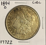1894-O Morgan Silver Dollar, Circulated Gold Toning, (17722)