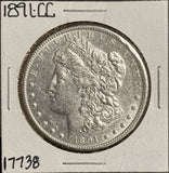 1891-CC Morgan Silver Dollar, Nicely Circulated, Dipped. (17738)