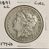 1891-CC Morgan Silver Dollar, Nicely Circulated, (17740)