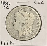 1891-CC Morgan Silver Dollar, Nicely Circulated, (17744)