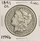 1891-CC Morgan Silver Dollar, Nicely Circulated, (17746)