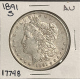 1891-S Morgan Silver Dollar, Nicely Circulated, (17748)