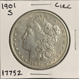 1901-S Morgan Silver Dollar, Nicely Circulated, (17752)