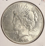 1935 Peace Silver Dollar, Uncirculated Details, (17796)
