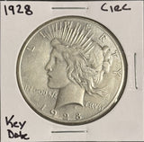 1928 Peace Silver Dollar, Nicely Circulated, (17804) Key Date