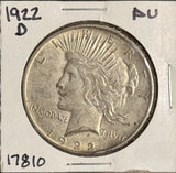 1922-D Peace Silver Dollar, Nicely Circulated, (17810)