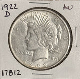 1922-D Peace Silver Dollar, Nicely Circulated, (17812)