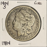 1904-S Morgan Silver Dollar, Nicely Circulated, (17814)