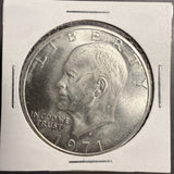 1971-S Eisenhower 40% Silver Dollar, Uncirculated, (17838)