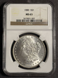 1880 Morgan Silver Dollar, MS63 NGC (17995)