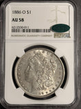 1886-O Morgan Silver Dollar, AU58 NGC+CAC, (18019)