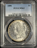 1890 Morgan Silver Dollar,MS63 PCGS, (18032)