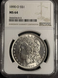 1890-O Morgan Silver Dollar,MS64 NGC, (18038)