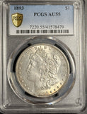 1893 Morgan Silver Dollar, AU55 PCGS  (18050)