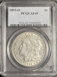1893-O Morgan Silver Dollar, XF45 PCGS  (18058)