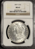 1897-S Morgan Silver Dollar, MS63 NGC  (18070)
