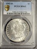 1902-O Morgan Silver Dollar, MS65 PCGS,  (18080)