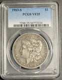 1903-S Morgan Silver Dollar, VF35 PCGS,  (18084)