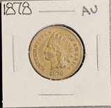 1878 Indian Head Cent, AU. (18173)