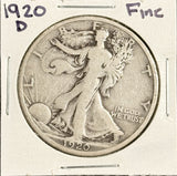 1920-D Walking Liberty Half Dollar, Fine. (18185)