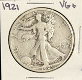 1921 Walking Liberty Half Dollar, VG+. (18187)