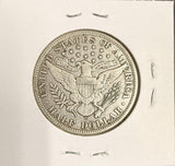 1906-D Barber Half Dollar, VF+. (18228)