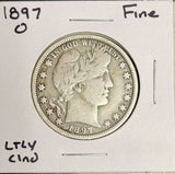 1897-O Barber Half Dollar, Fine Details. (18257) Key Date