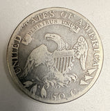 1814 Capped Bust Half Dollar, Fine+ O-105a  R.4 Single Leaf. (18287)