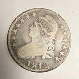 1812 Capped Bust Half Dollar, Fine. (18289)