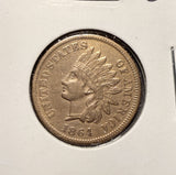 1864 'L' Indian Head  Cent, AU Details (18318)