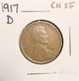 1917-D Lincoln Wheat Cent, CH XF+. (18434)