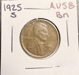 1925-S Lincoln Wheat Cent, AU+. (18462)