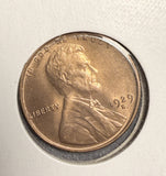 1929-S Lincoln Wheat Cent, MS+ Red/Brown (18478)