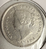 1871 7/7 Canadian 5ct Silver,  XF/AU. (18562)